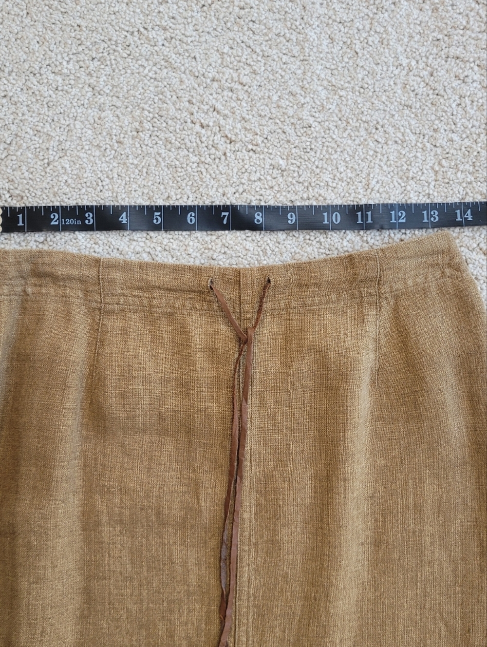J.Jill Camel 100% Linen Maxi Skirt Lightweight A-Line Pull On Casual Size 4P - Picture 8 of 11